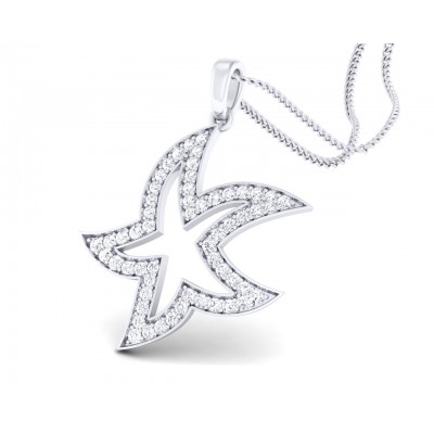Stella Marina Diamond Pendant in 18k white gold